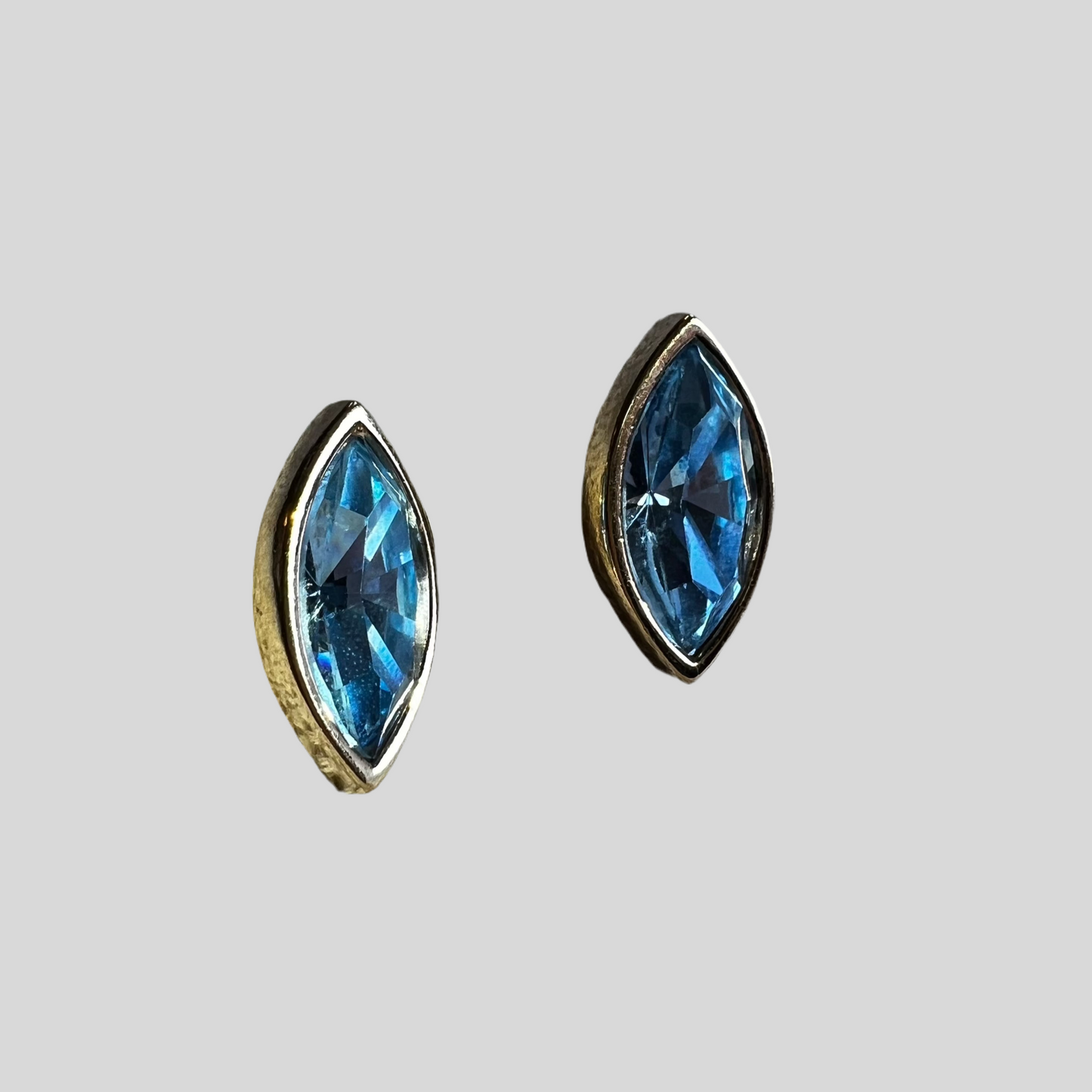 Marquise Blue Studded Earrings