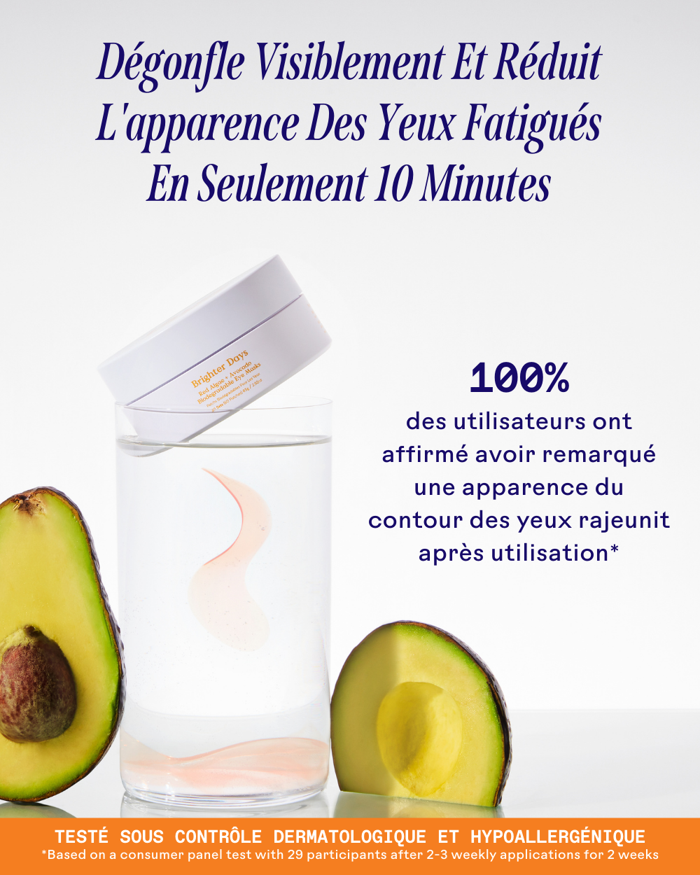 Brighter Days™ Red Algae + Avocado Biodegradable Eye Masks