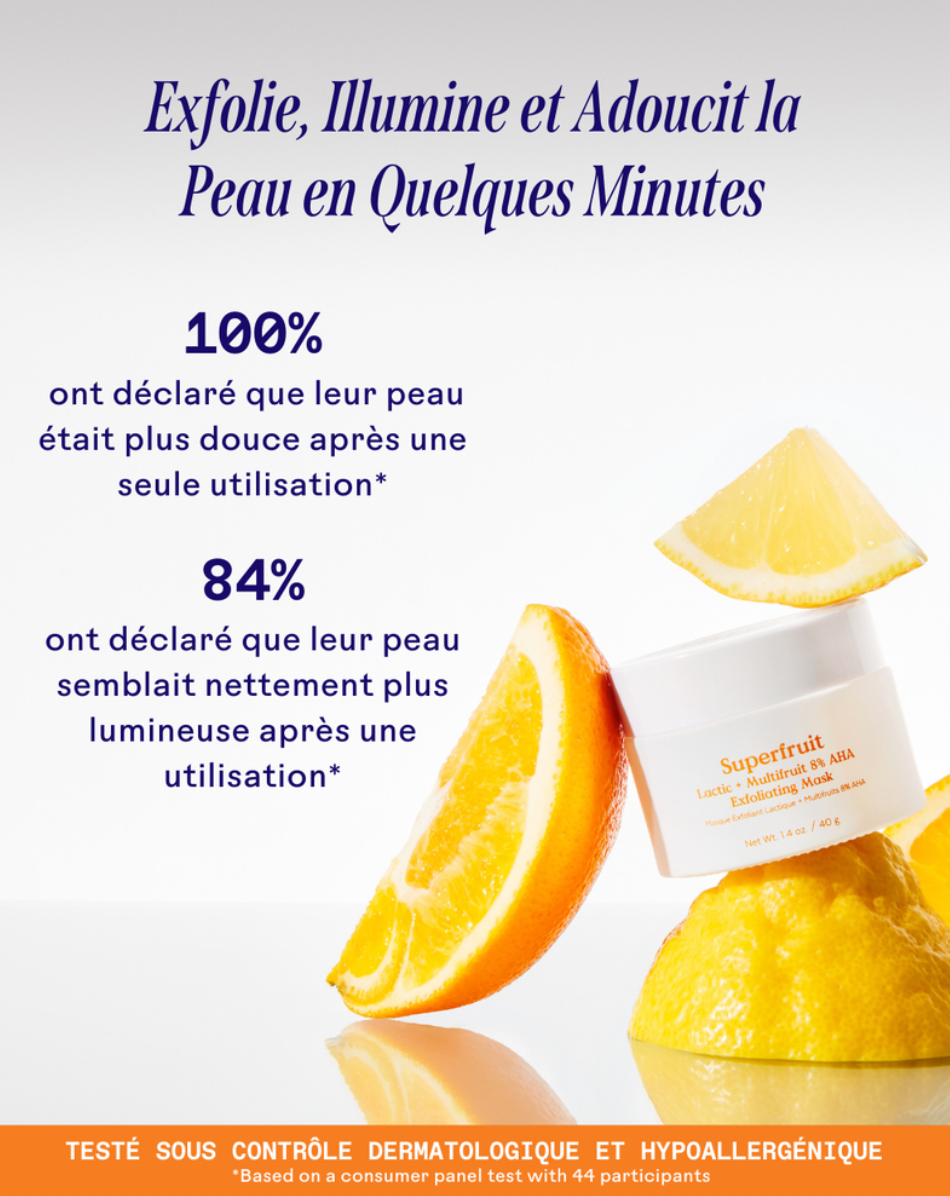 Superfruit™ Lactic + Multifruit 8% AHA Exfoliating Mask